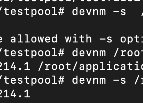 Solaris 11.4 SRU 90: devnm -s