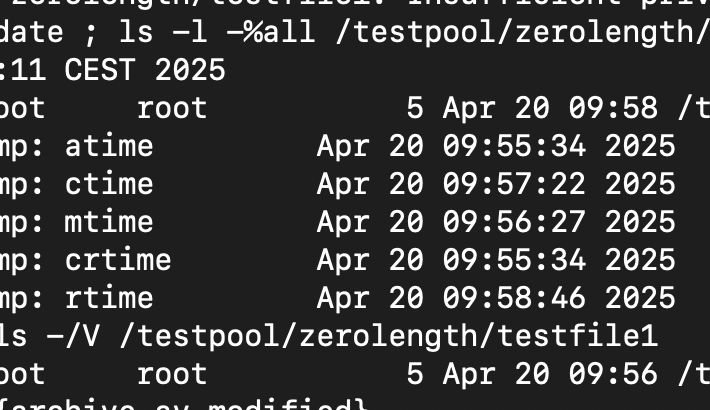 ZFS file retention