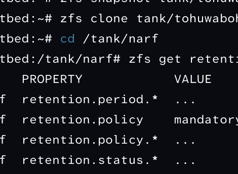 ZFS File retention: No way back - and other topics